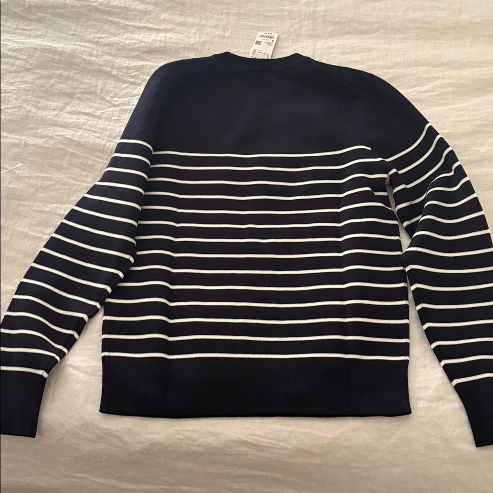 NWT Uniqlo Men's Navy and White size S Crewneck Sweater - Picture 4 of 5